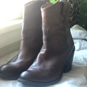 Lucky Brand worn brown booties